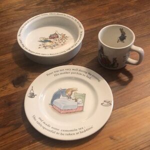 Vintage Wedgwood of Etruria & Barlaston Peter Rabbit 3 Pieces